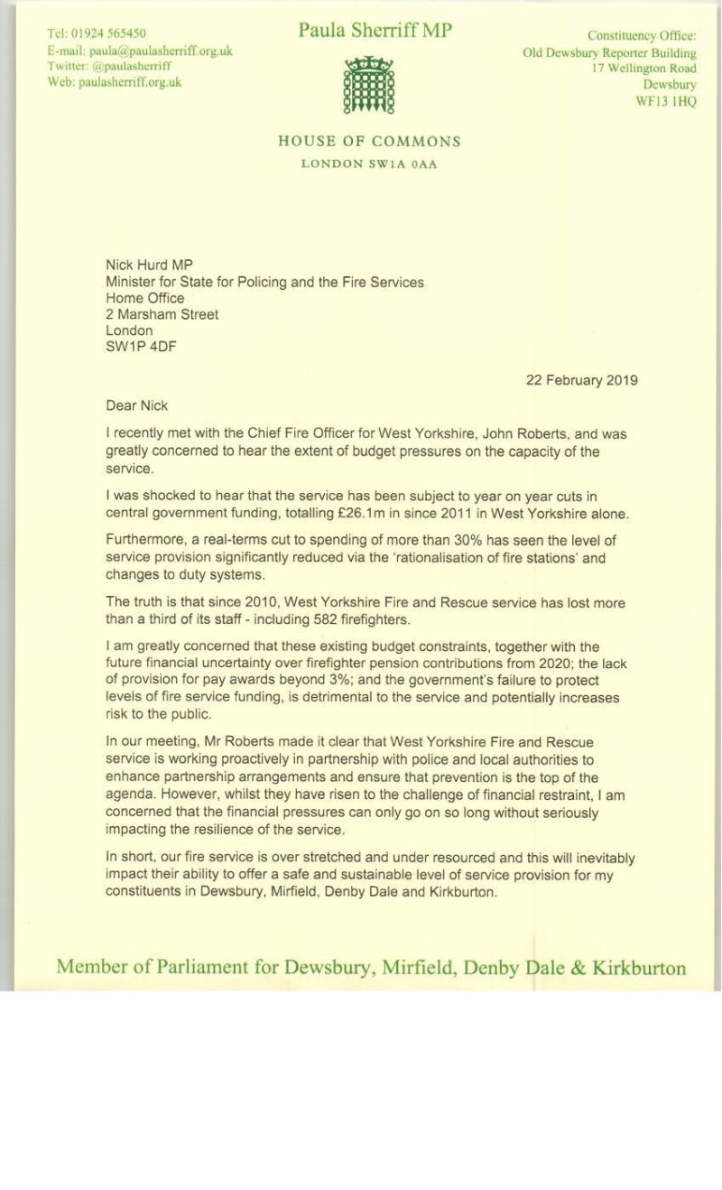 letter to Nick Hurd MP